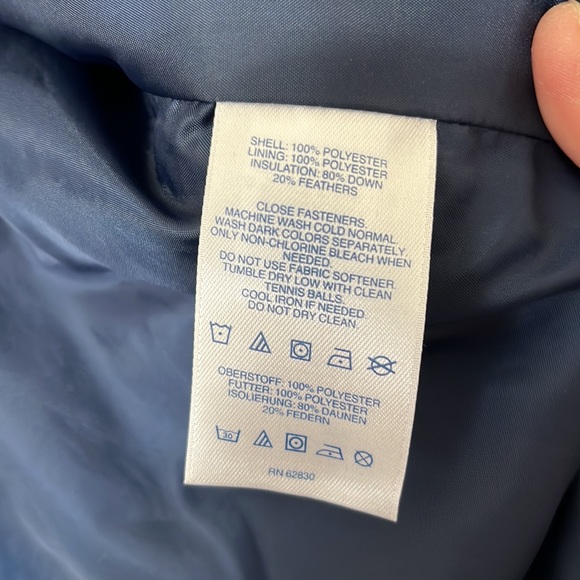 Land’s End Navy Blue Down Feather Puffer Vest Size Small - Picture 5 of 6